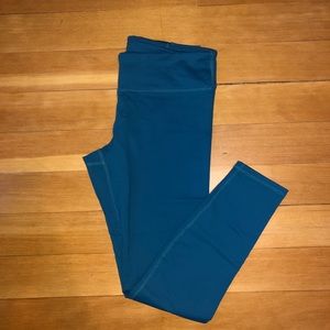 Fabletics Teal leggings, fleece lined